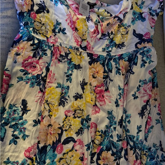Torrid White Floral Off-Shoulder Dress - Picture 1 of 2